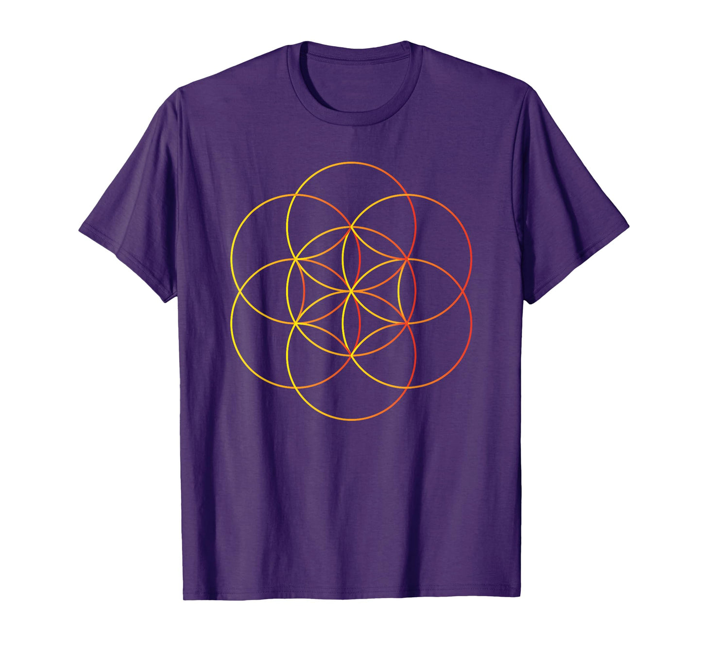 Seed of Life Sacred Geometry Chakra Esoteric Yoga Symbols T-Shirt