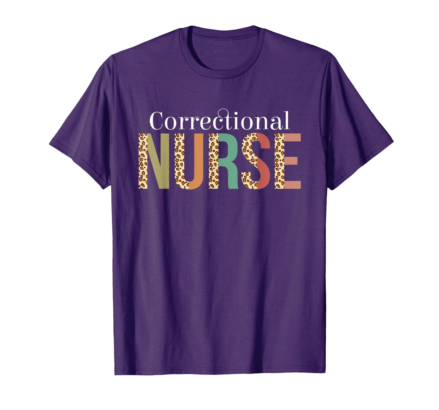 Leopard Correctional Nurse Gifts Womens Nursing Apparel T-Shirt