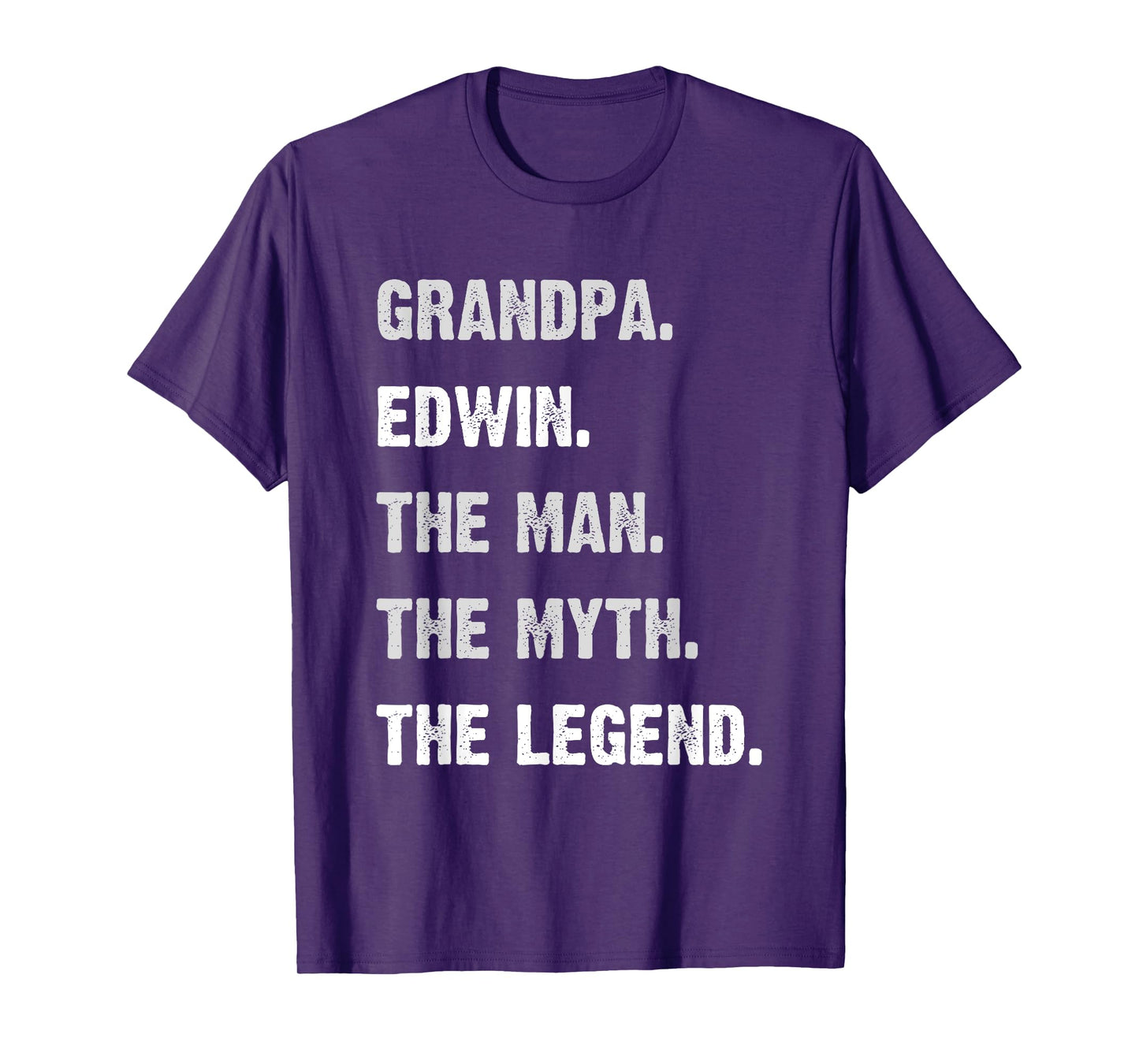 Personalized Grandpa Gifts Edwin Man Myth Legend Grandpa T-Shirt