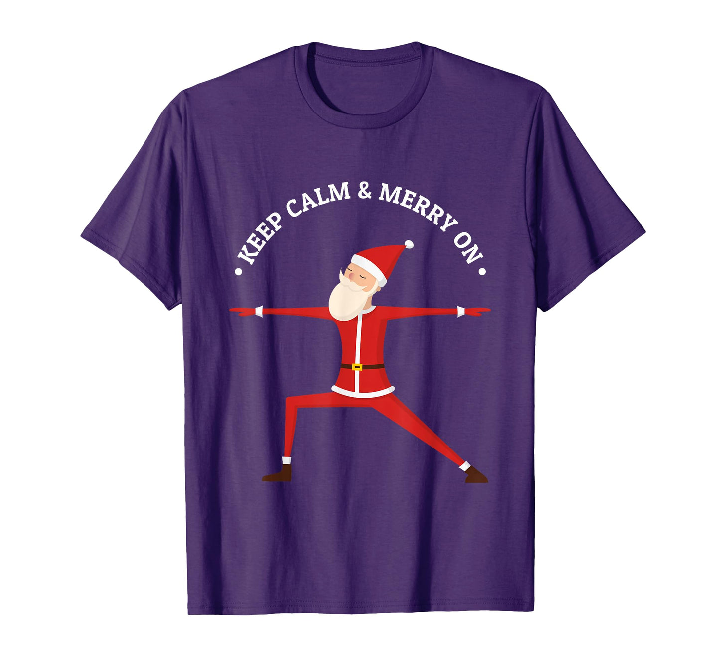 Yoga Fans Merry Christmas Stress Santa Meditation Namaste T-Shirt