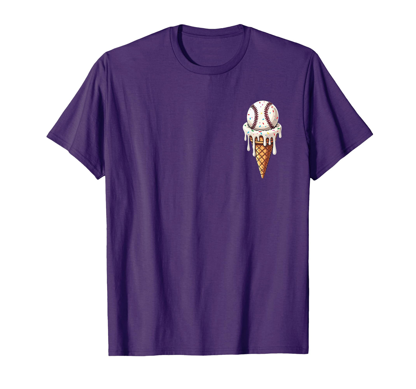 Baseball Drip with Melting Ice Cream Drippy Lovers T-Shirt