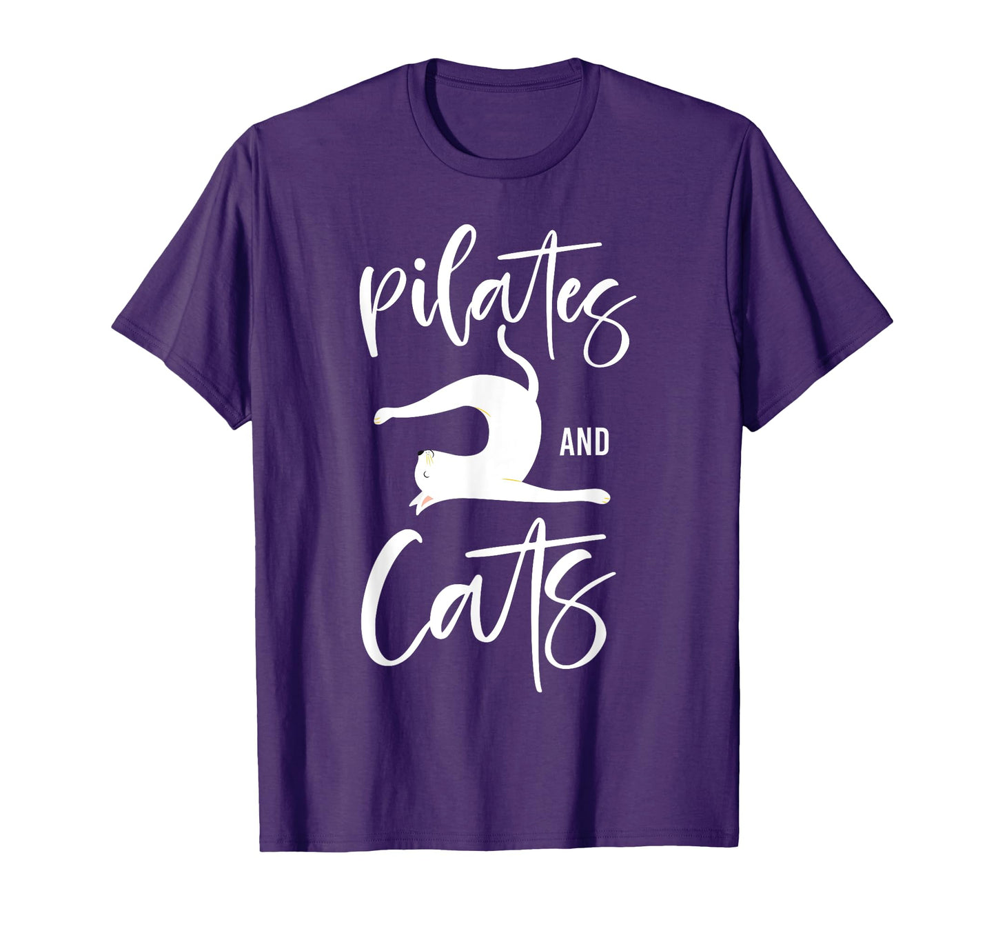Pilates Instructor Teacher Cat Pilates And Cats T-Shirt for Men Women Girls Kids