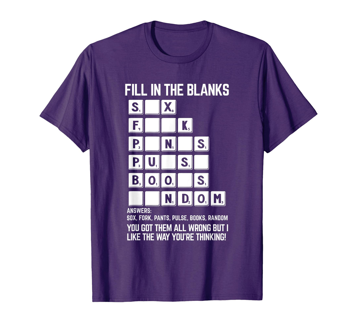 Dirty Mind Test Fill In The Blanks Apparel T-Shirt