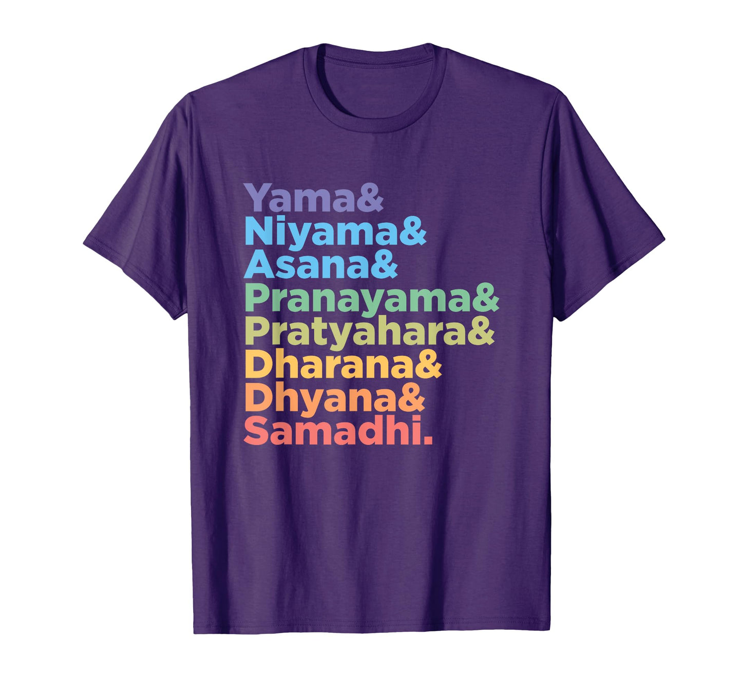 Raja Yoga Practice 8 Words for Yoga Teacher and Meditation T-Shirt
