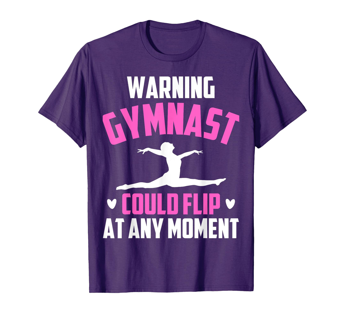 Warning Gymnast Could Flip At Any Moment For Girls Kids T-Shirt