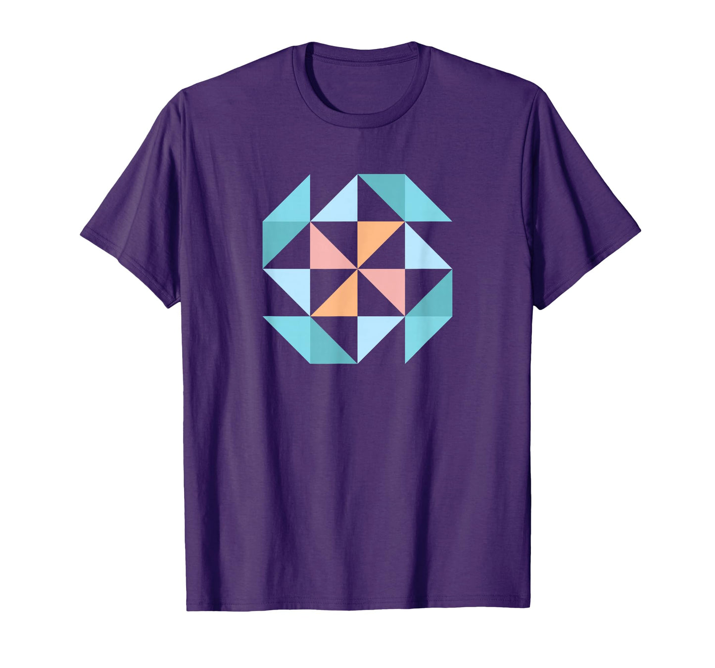 Barn Quilt Block Women's Quilting Half Square Triangle T-Shirt