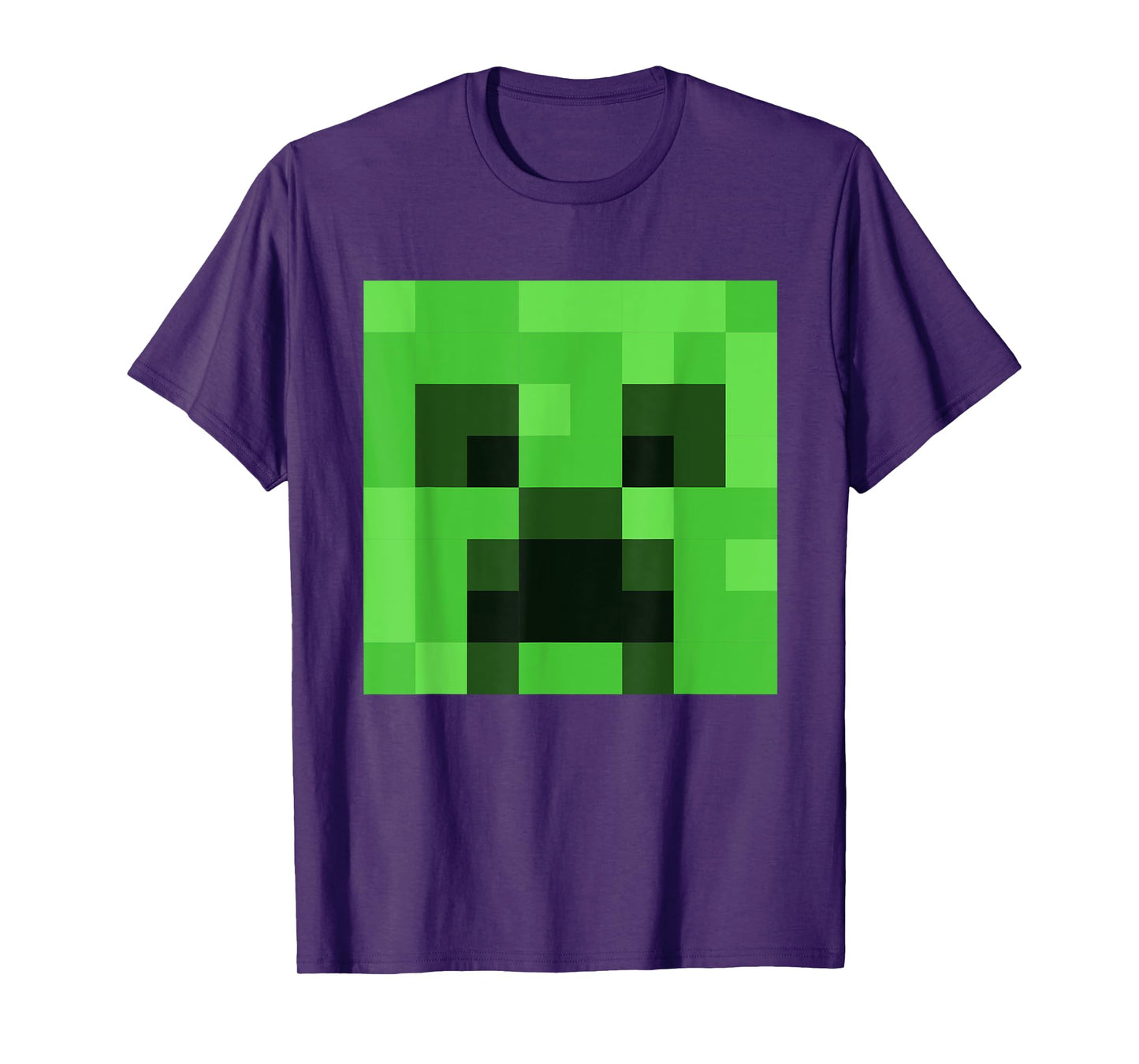 Minecraft Creeper Pixelated Big Face Character T-Shirt