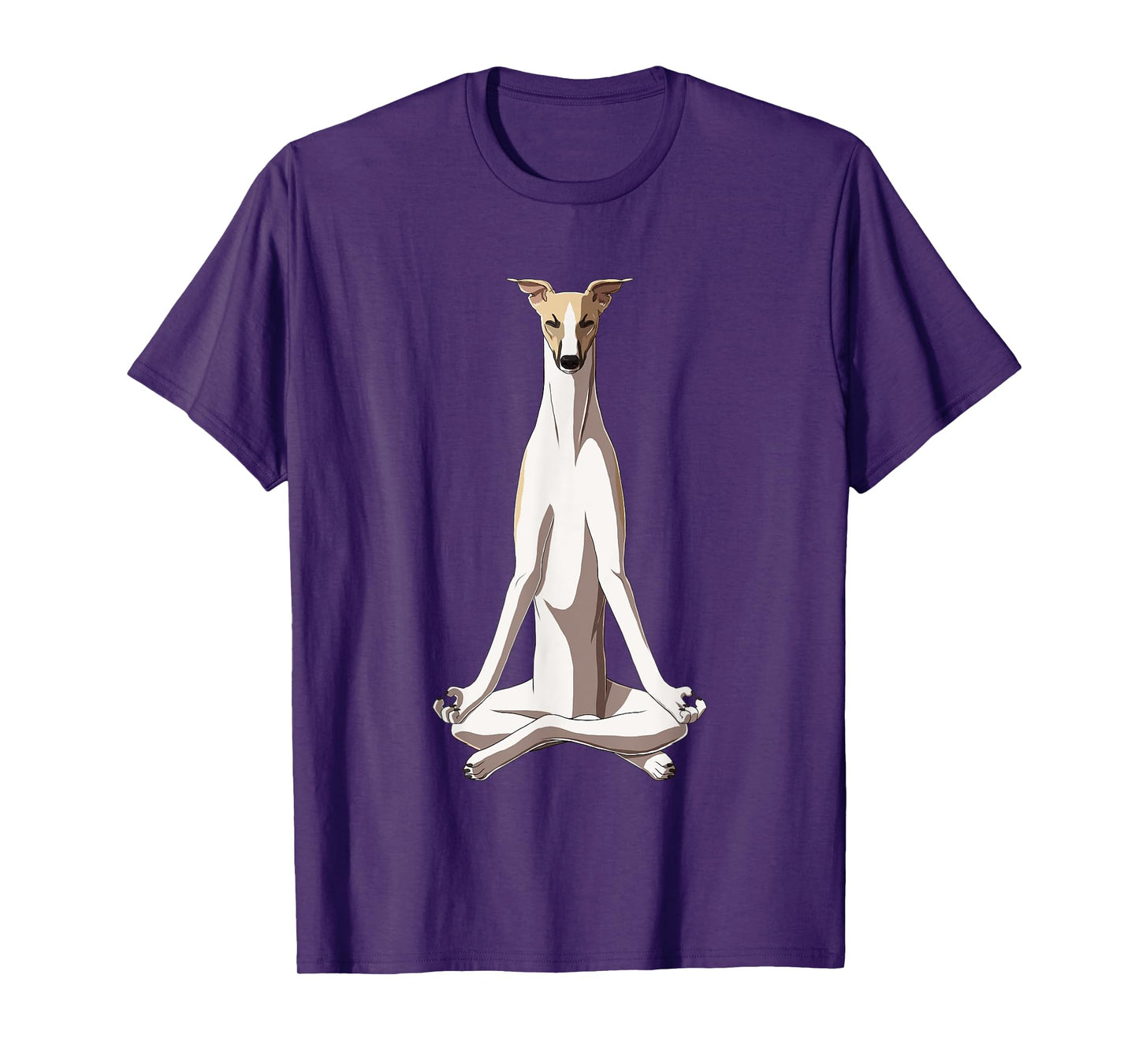 Funny Yoga Dog Whippet Men Women Girls Kids T-Shirt