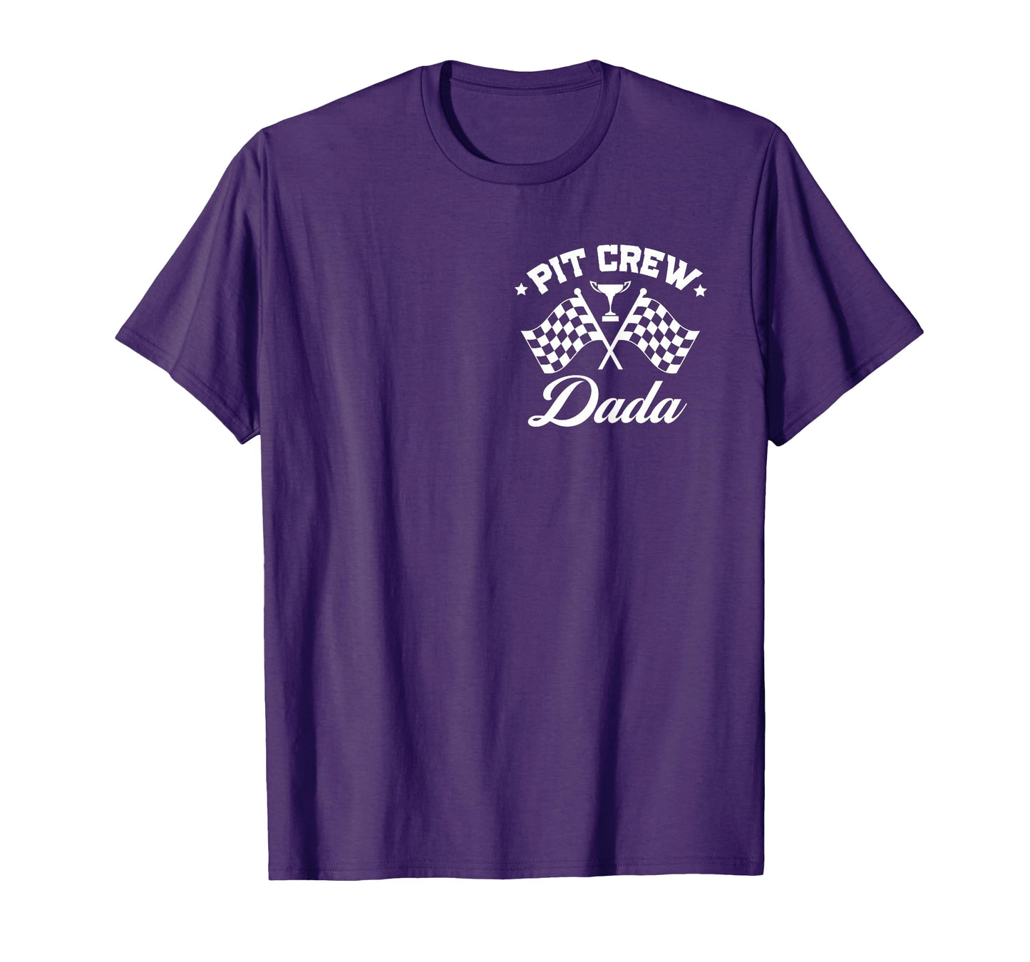 Pit Crew Dada Father Race Car Birthday Party Racing Men T-Shirt