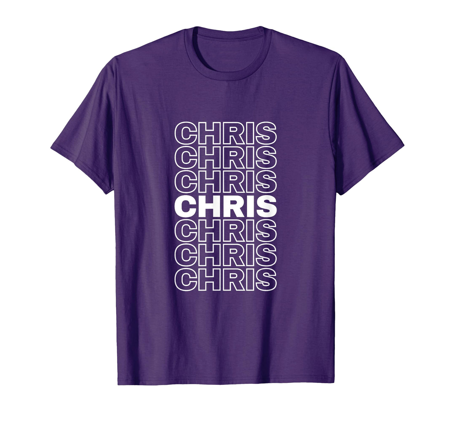 I Love Chris Retro Pattern Personalized First Name T-Shirt