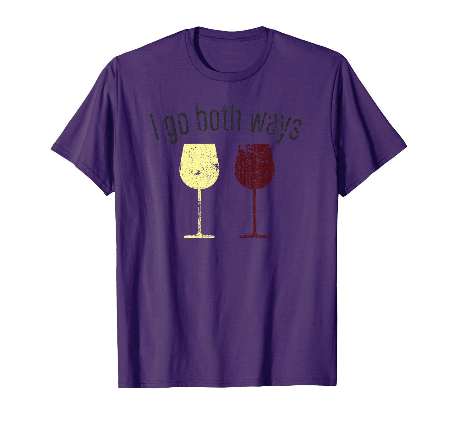I Go Both Ways Wine Wino Drinkers Cute Novelty T Shirt T-Shirt