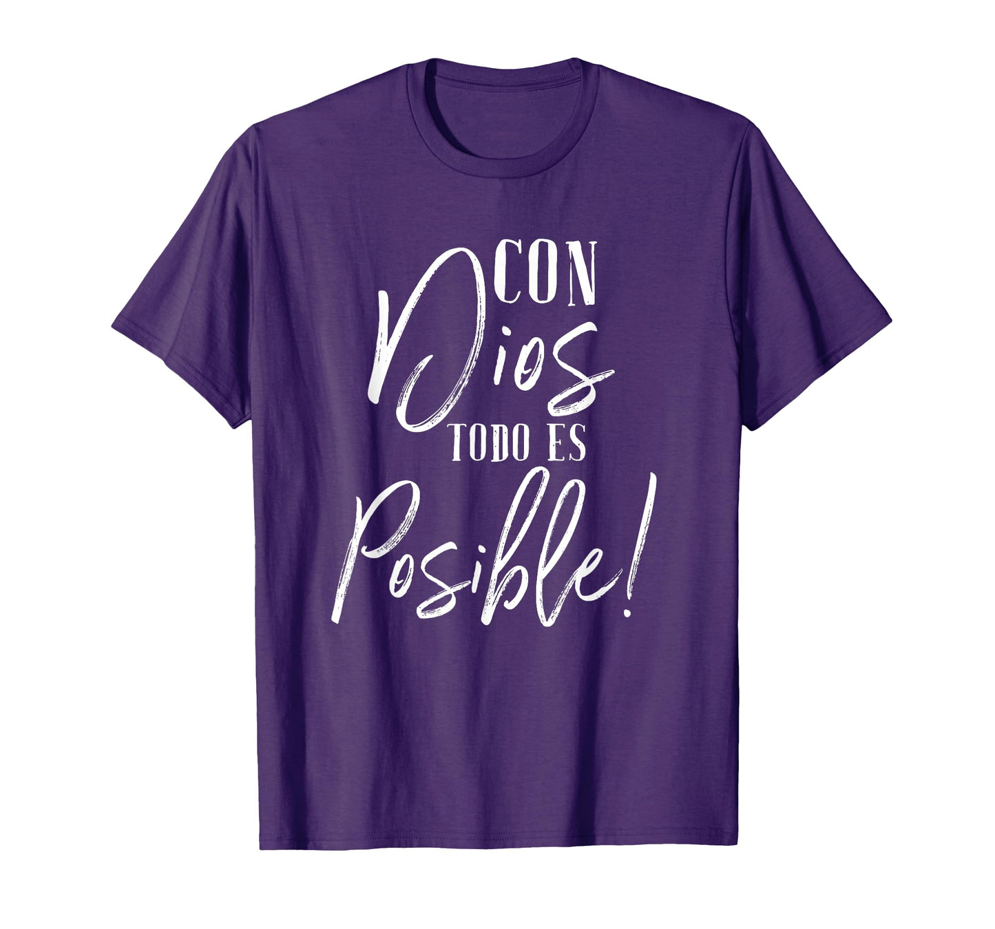 Con Dios Todo Es Posible Shirt Christian Spanish Espanol T-Shirt