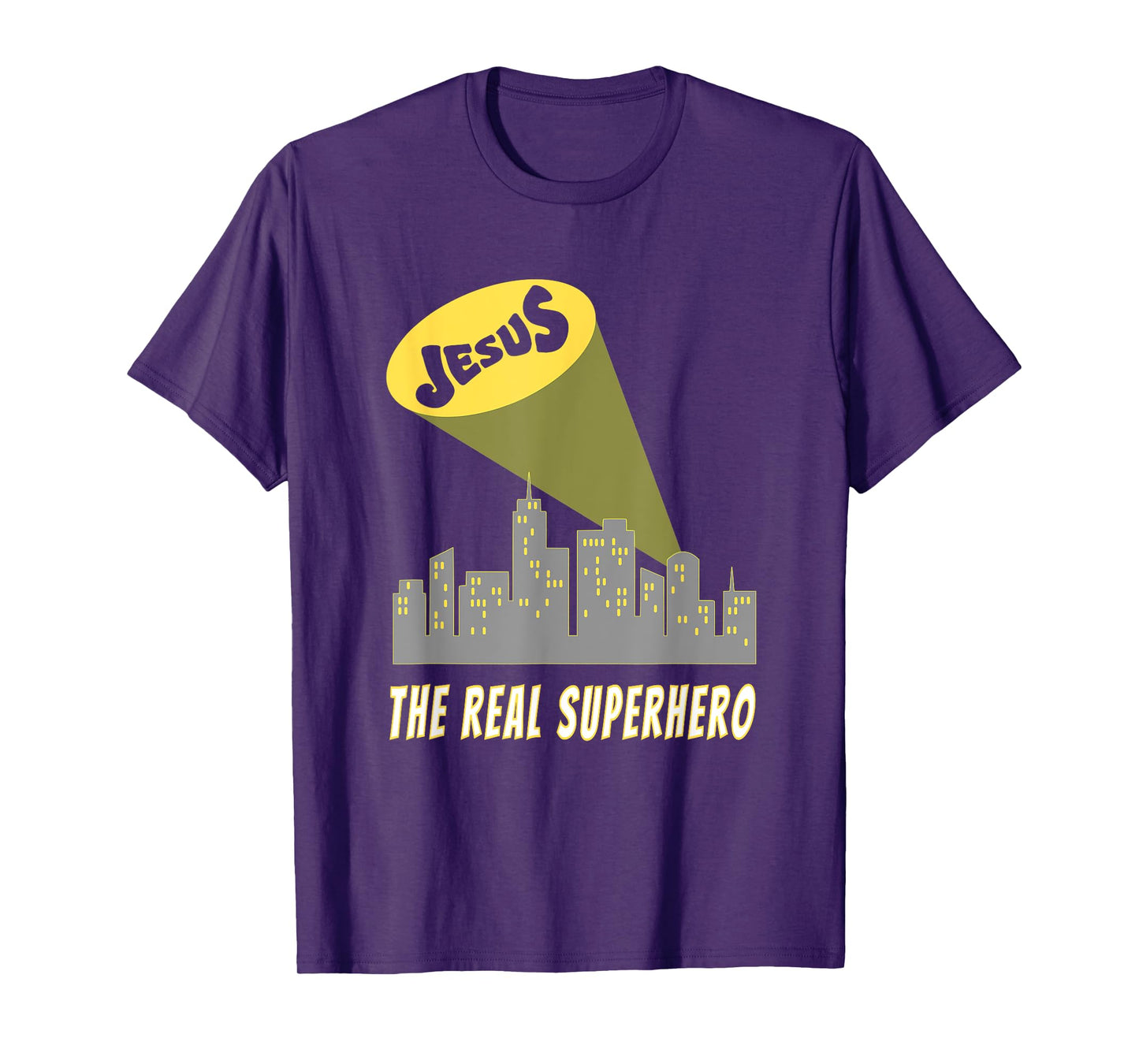Jesus the Real Superhero Bat Signal T-Shirt T-Shirt