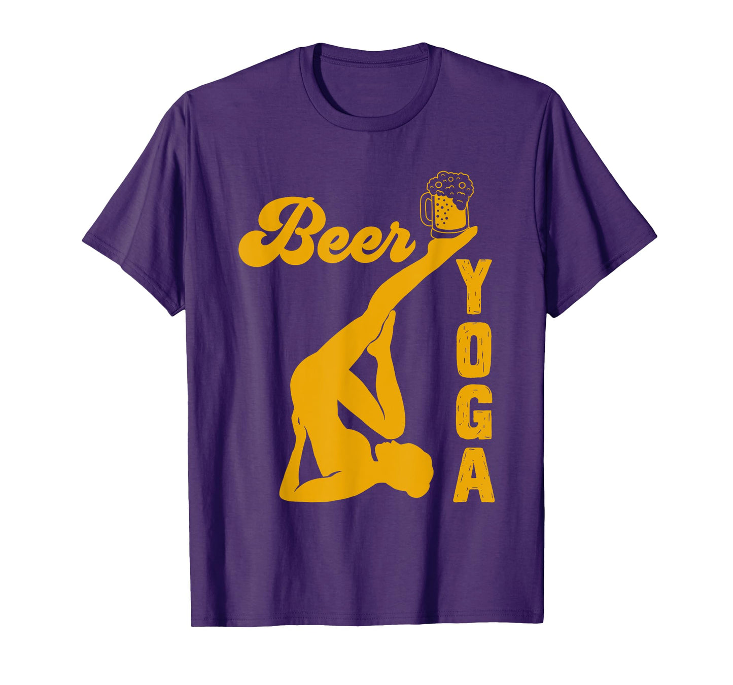 Yoga Outfit BEER YOGA Beer Drinker Funny Beer Yoga T-Shirt