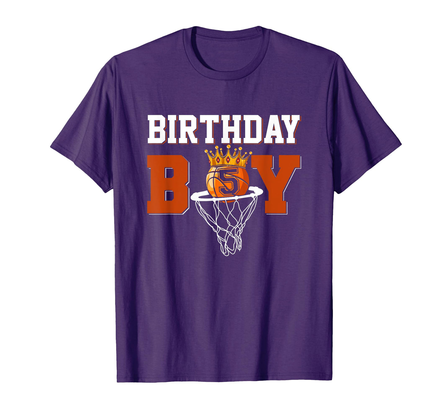 Kids 5th Birthday Basketball Gift Kids Boys 5 Years Old T-Shirt