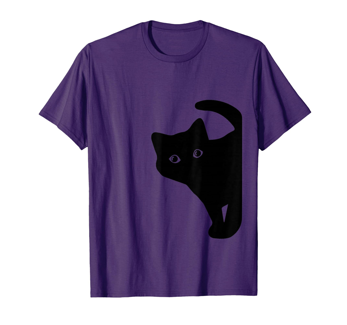 Peeking Cute Black Curious Kitten Men Women Kids Boys Girls T-Shirt
