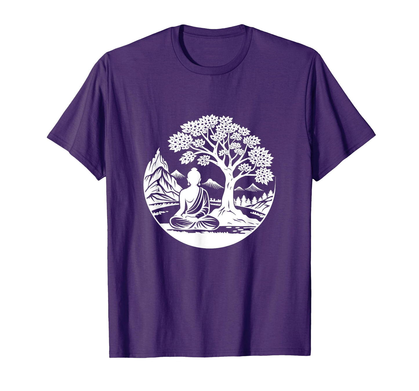 Buddha Sitting Under Bodhi Tree / Sitting Buddhist Symbol T-Shirt