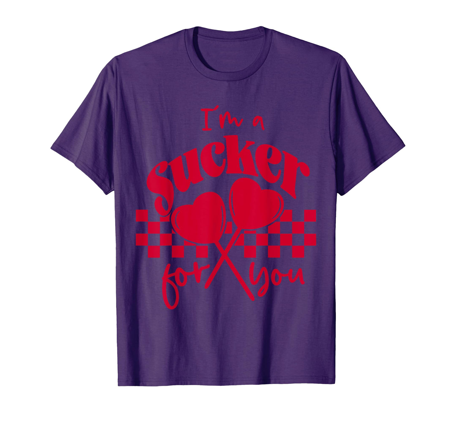 Groovy I'm A Sucker For You Retro Heart Candy Valentines T-Shirt