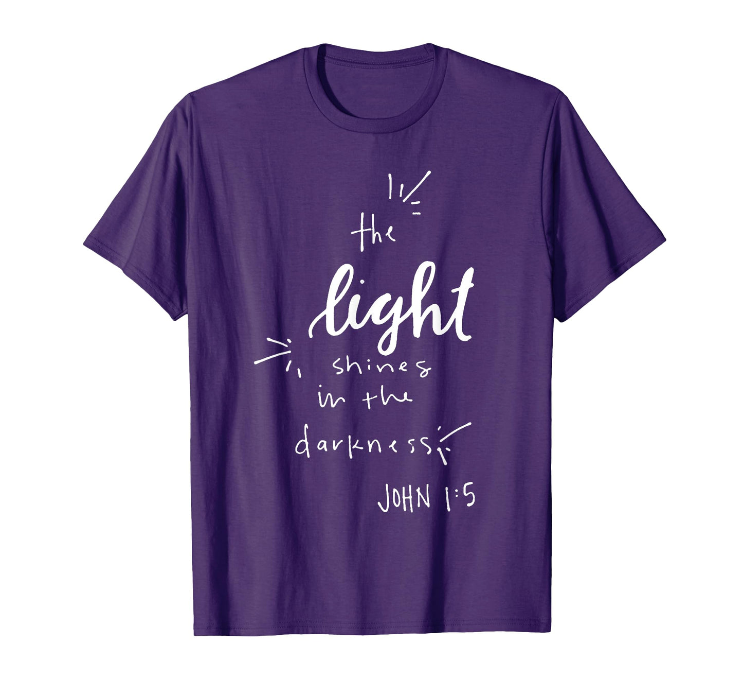 The Light Shines in the Darkness - John 1:5 Christian Jesus T-Shirt