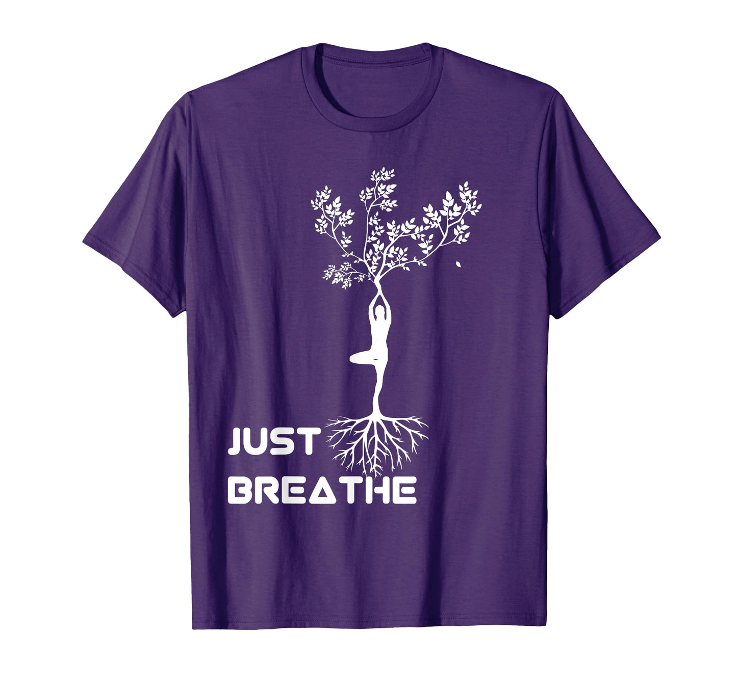 Yoga Tree of Life with Just breathe Women rooted T-Shirt T-Shirt