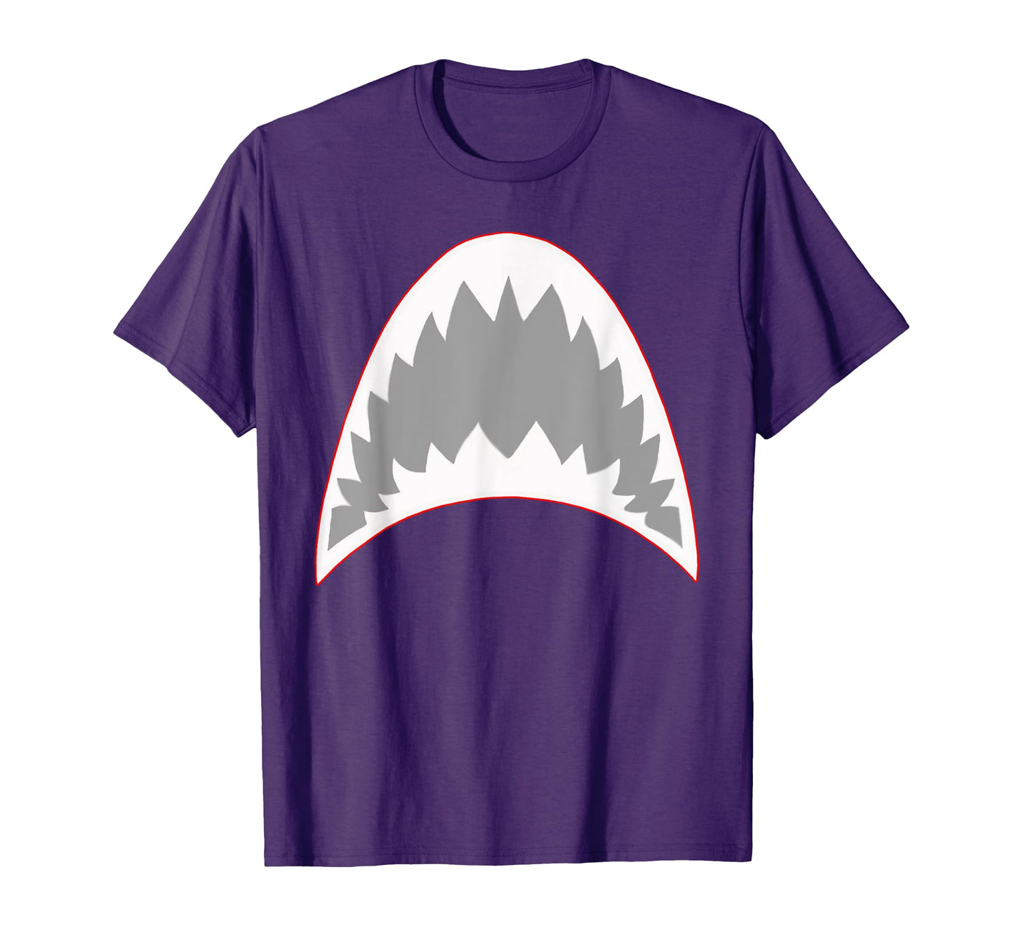 Shark Mouth Jaw Lazy Easy Costume For Halloween Party T-Shirt