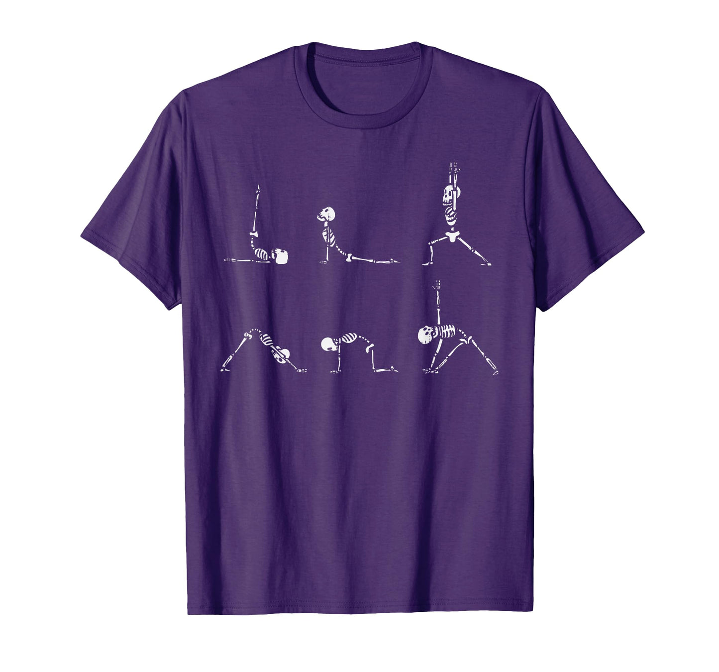 Yoga Skeletons Asana Namaste Funny Meditation Halloween Yogi T-Shirt