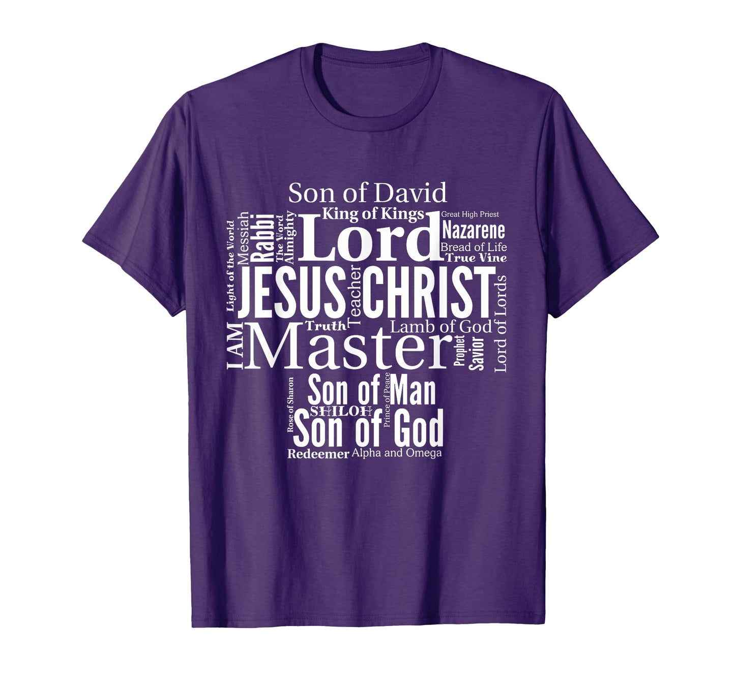 The Names of Jesus white text T-Shirt T-Shirt