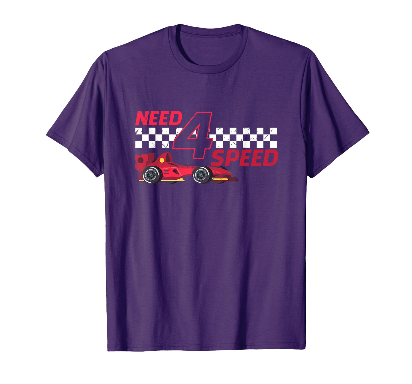 Need 4 Speed 4th Birthday 4 Year Old Racing Car Driver T-Shirt