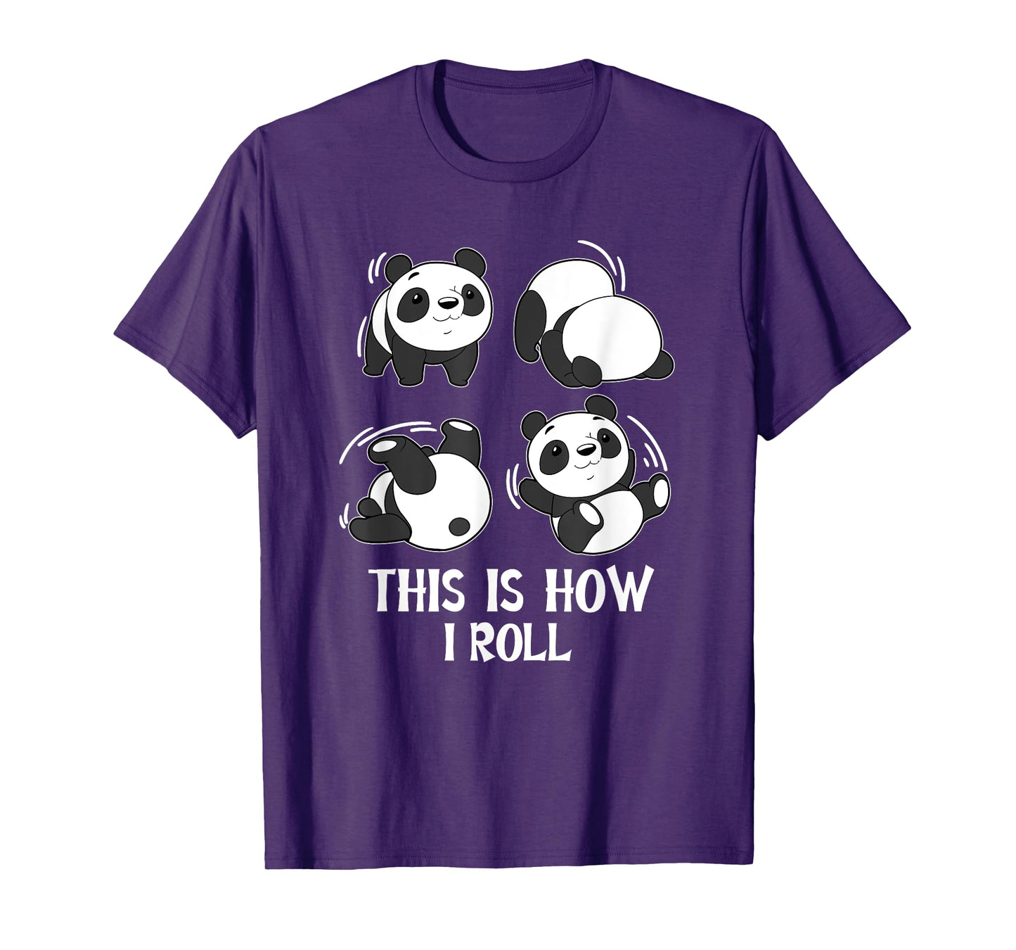 Cute This Is How I Roll Panda Yoga Somersault Tumble Pandas T-Shirt