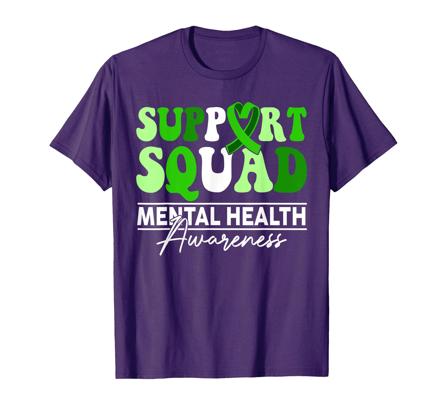 Support Squad Sunflower Hair Mental Health Awareness T-Shirt