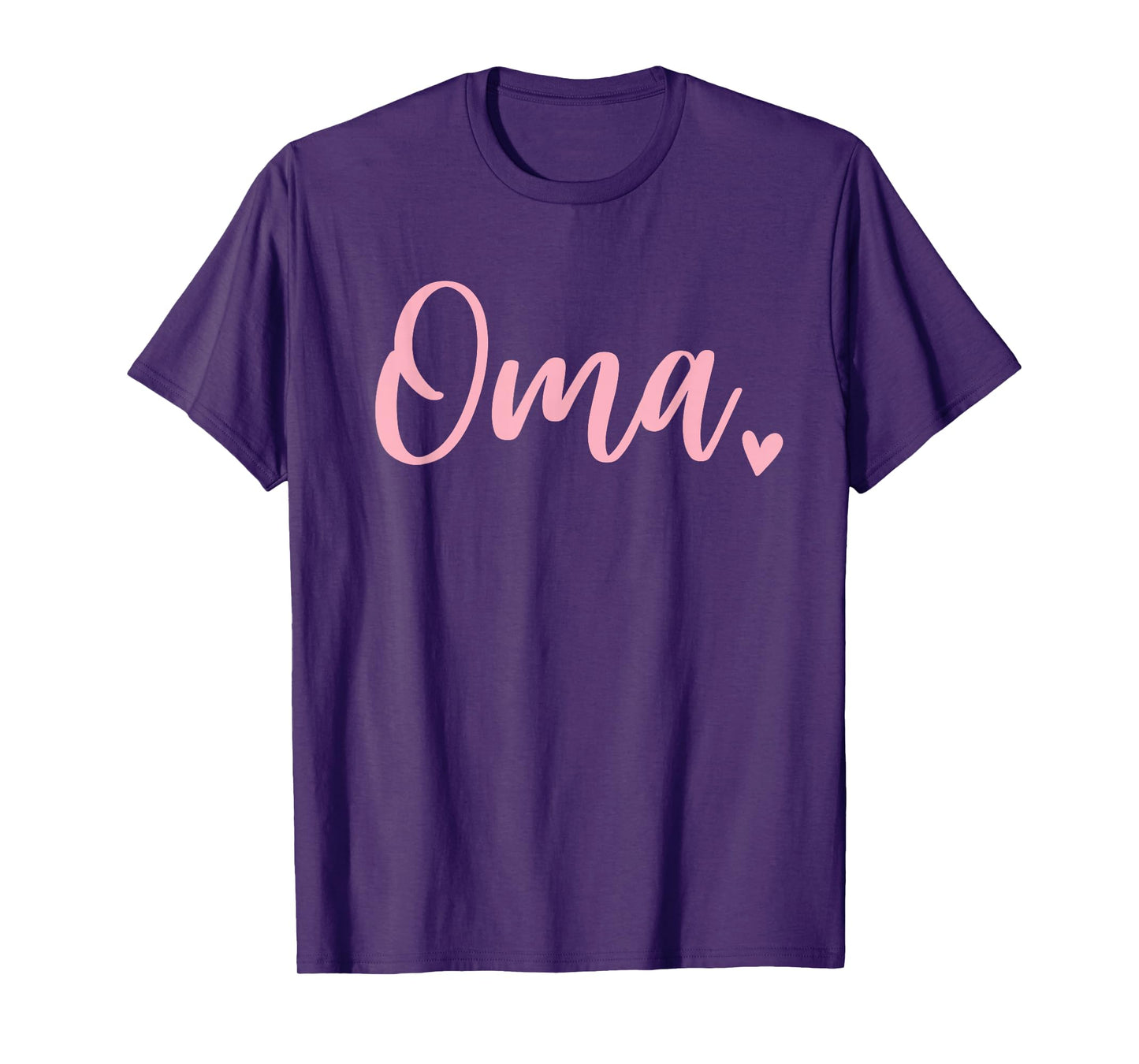 Oma Cute Heart Grandma Womens Pink T-Shirt