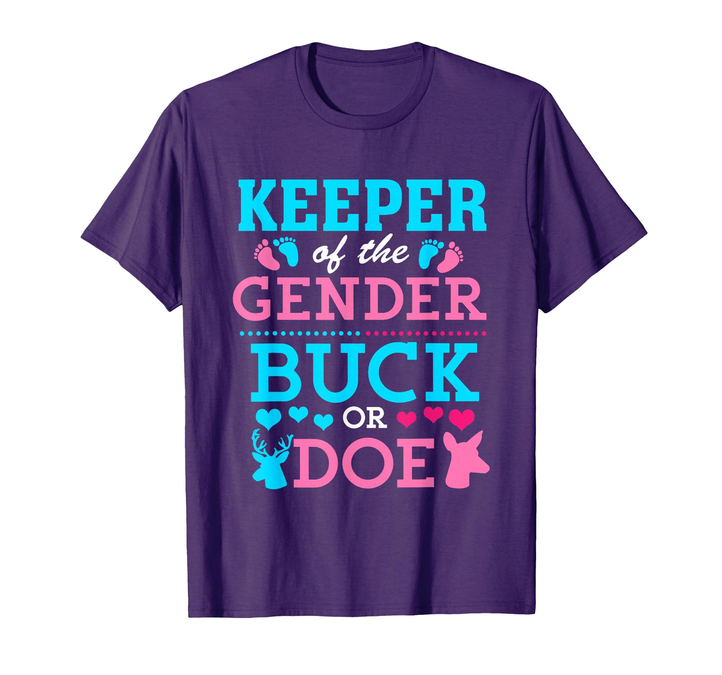Buck or Doe Funny Keeper of Gender Baby Reveal Party T-Shirt