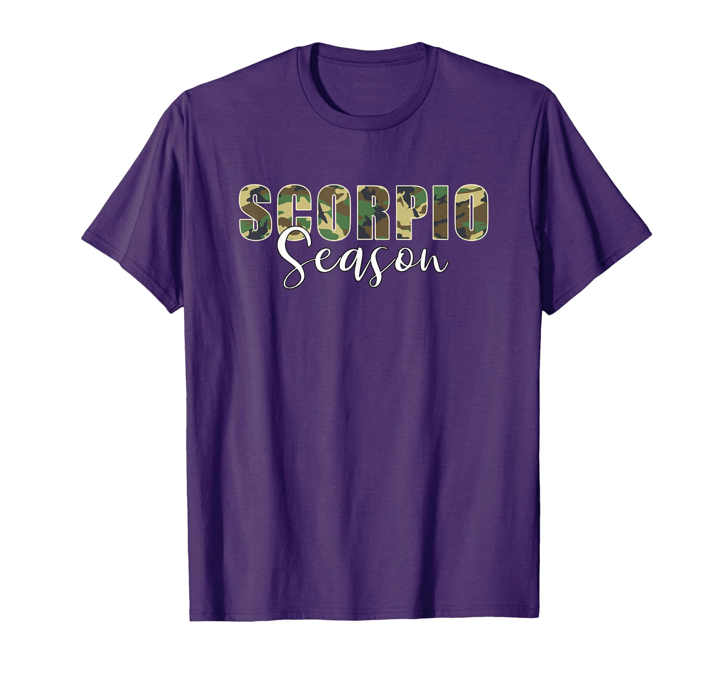 Scorpio Season Camo Zodiac Birthday T-Shirt