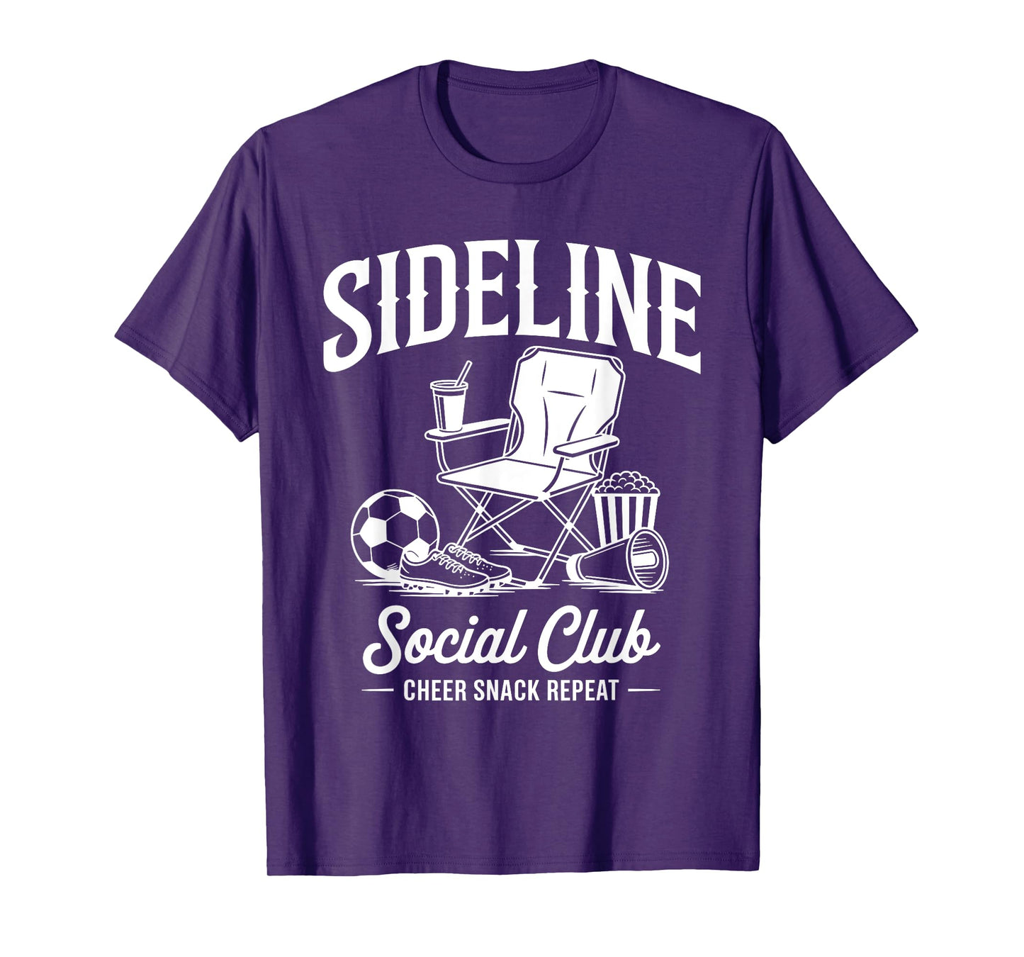 Sideline Social Club Game Day Mothers Day Grandma Soccer Mom T-Shirt