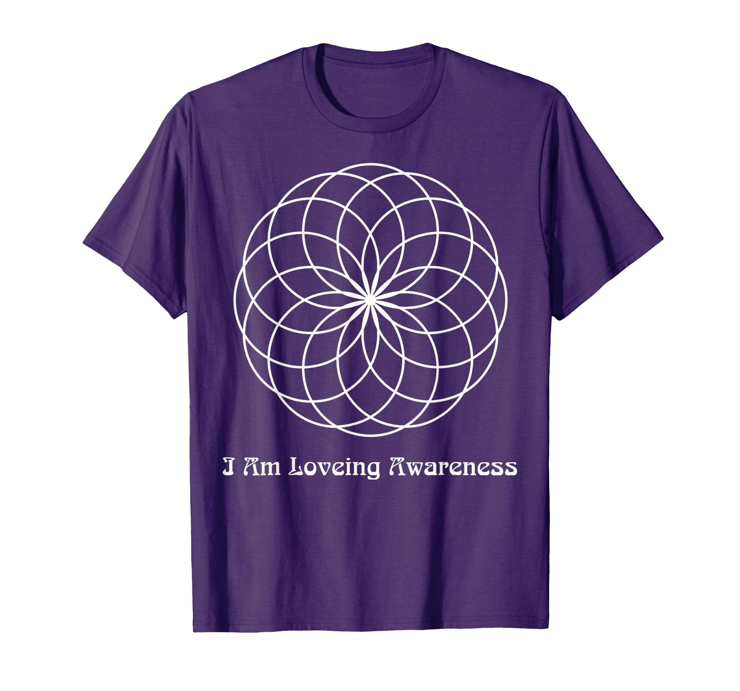 I Am Loving Awareness, Ram Dass Mantra, Spiral Mandala T-Shirt