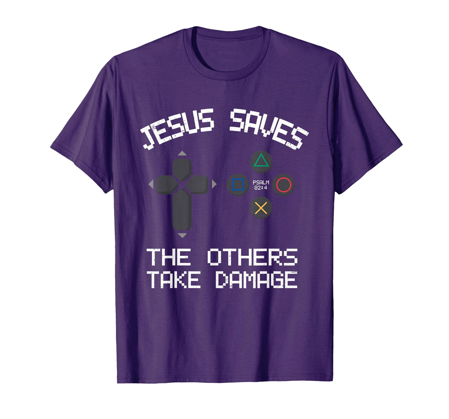 Vintage Christian Video Gamer Jesus Saves T-Shirt