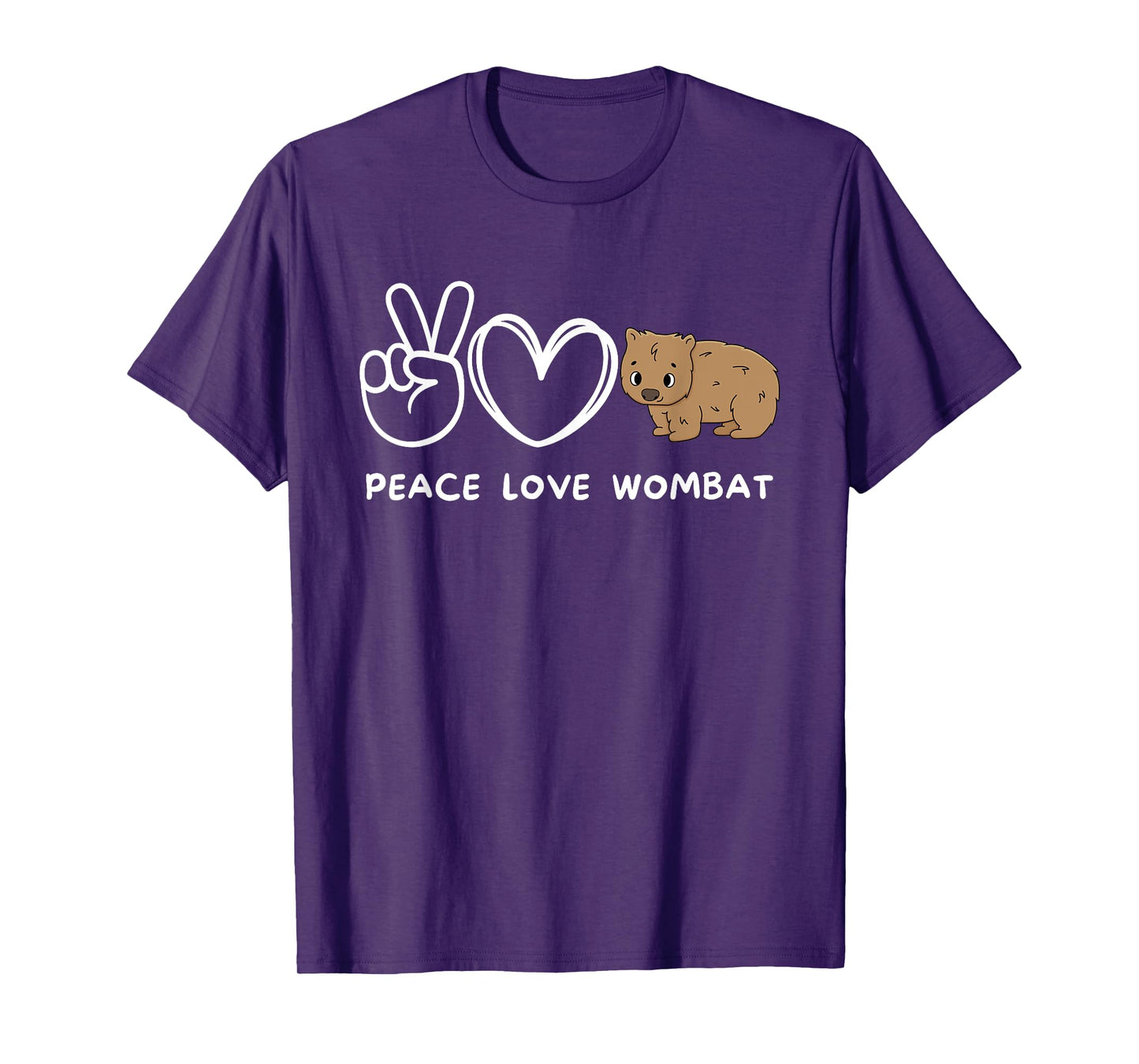 Peace, Love Wombat Retro Wombat Lover Animals Lover T-Shirt