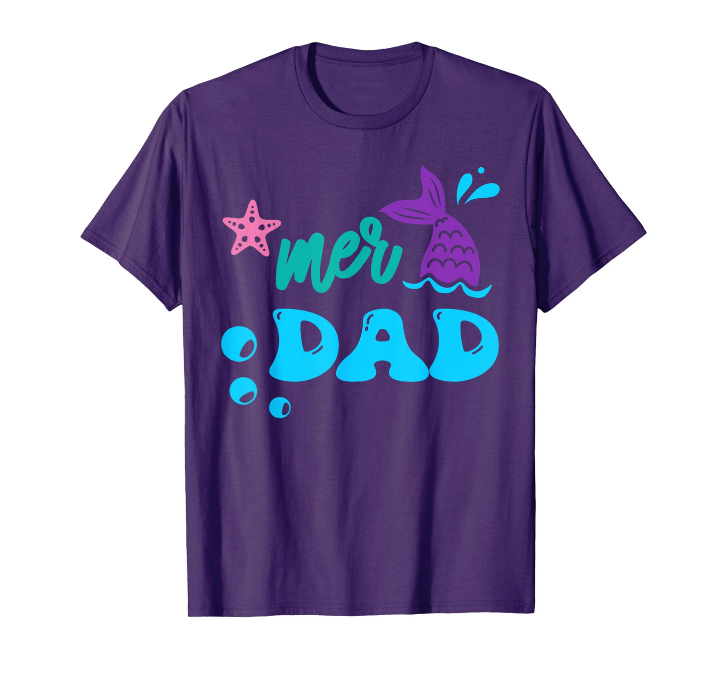Mer Dad Mermaid Shirt Matching Family Gifts T-Shirt
