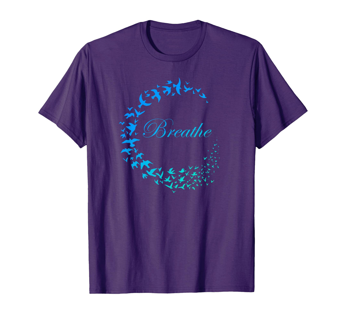 Breathe Inhale Exhale Take Breath Birds Design T-Shirt