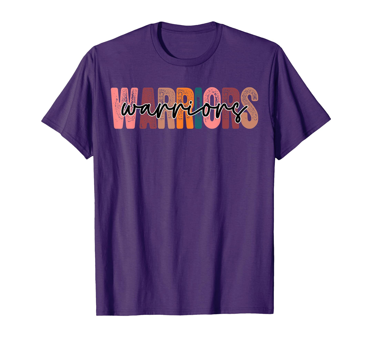 Warriors School Sports Fan Team Spirit T-Shirt