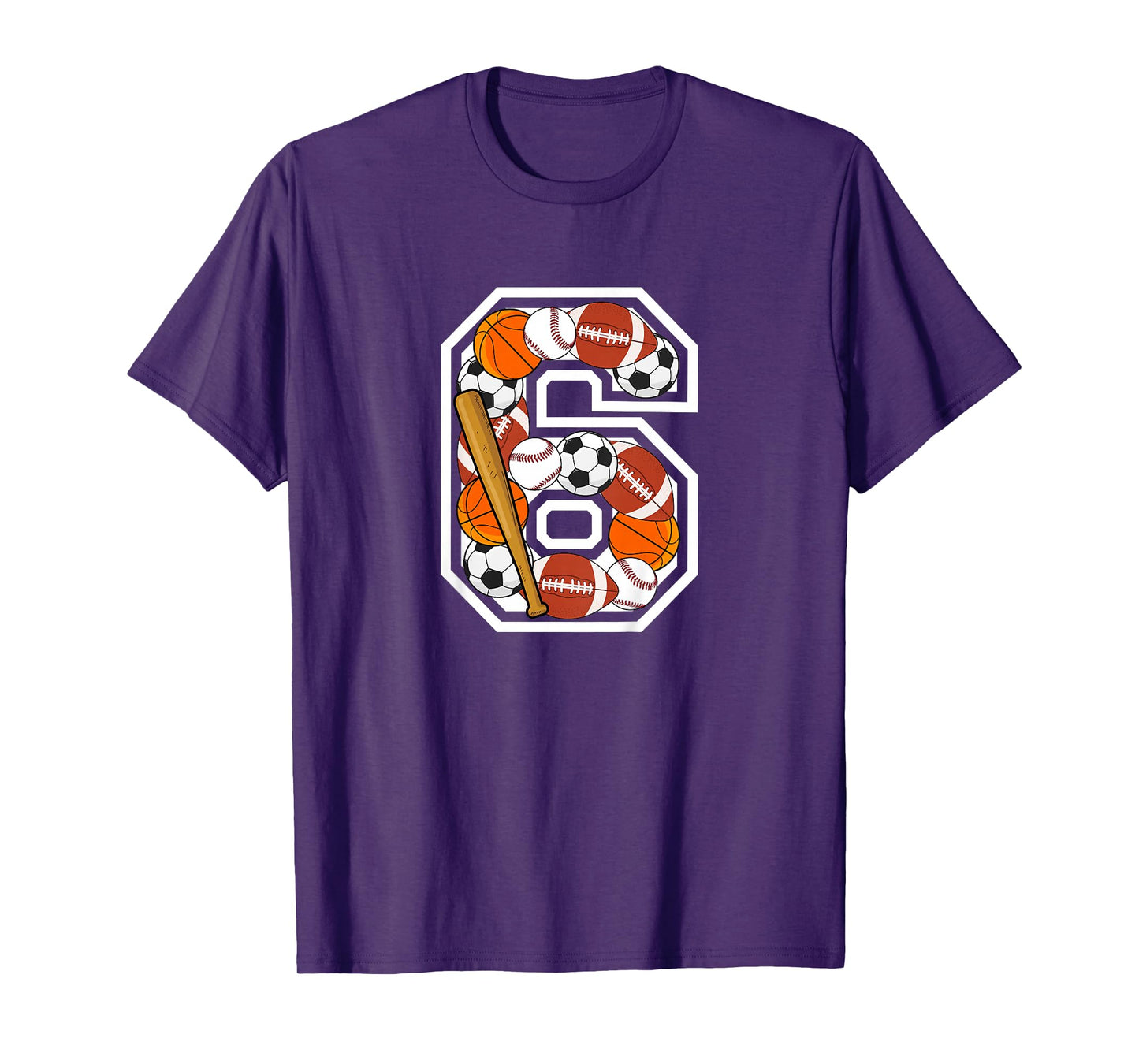 Kids 6th Birthday Sports Birthday Party 6 Year Old Boy T-Shirt