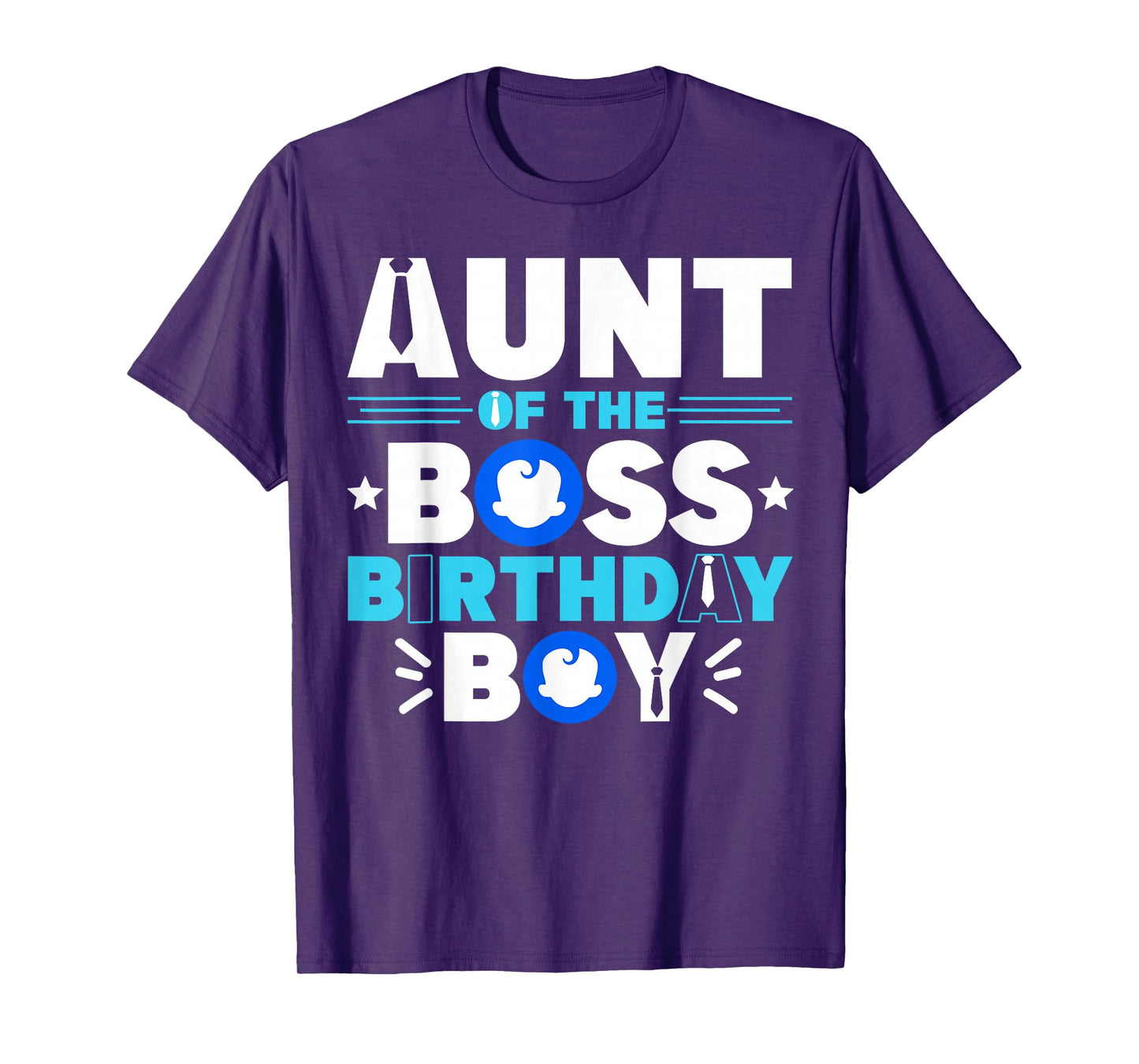 Aunt Of The Boss Birthday Boy Baby Decor Family Matching T-Shirt