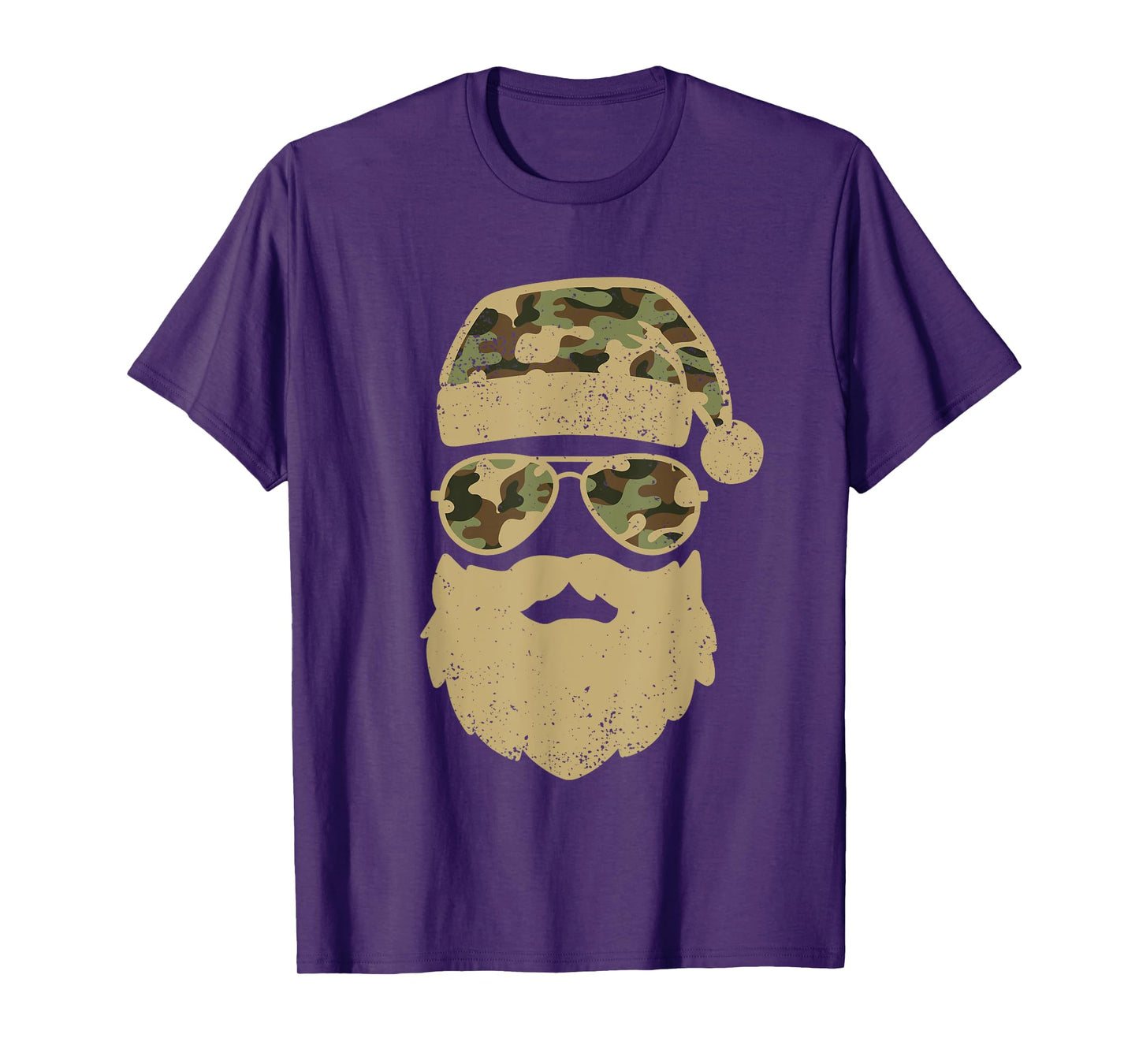 Camo Santa Claus Sunglasses Funny Camo Christmas Camouflage T-Shirt