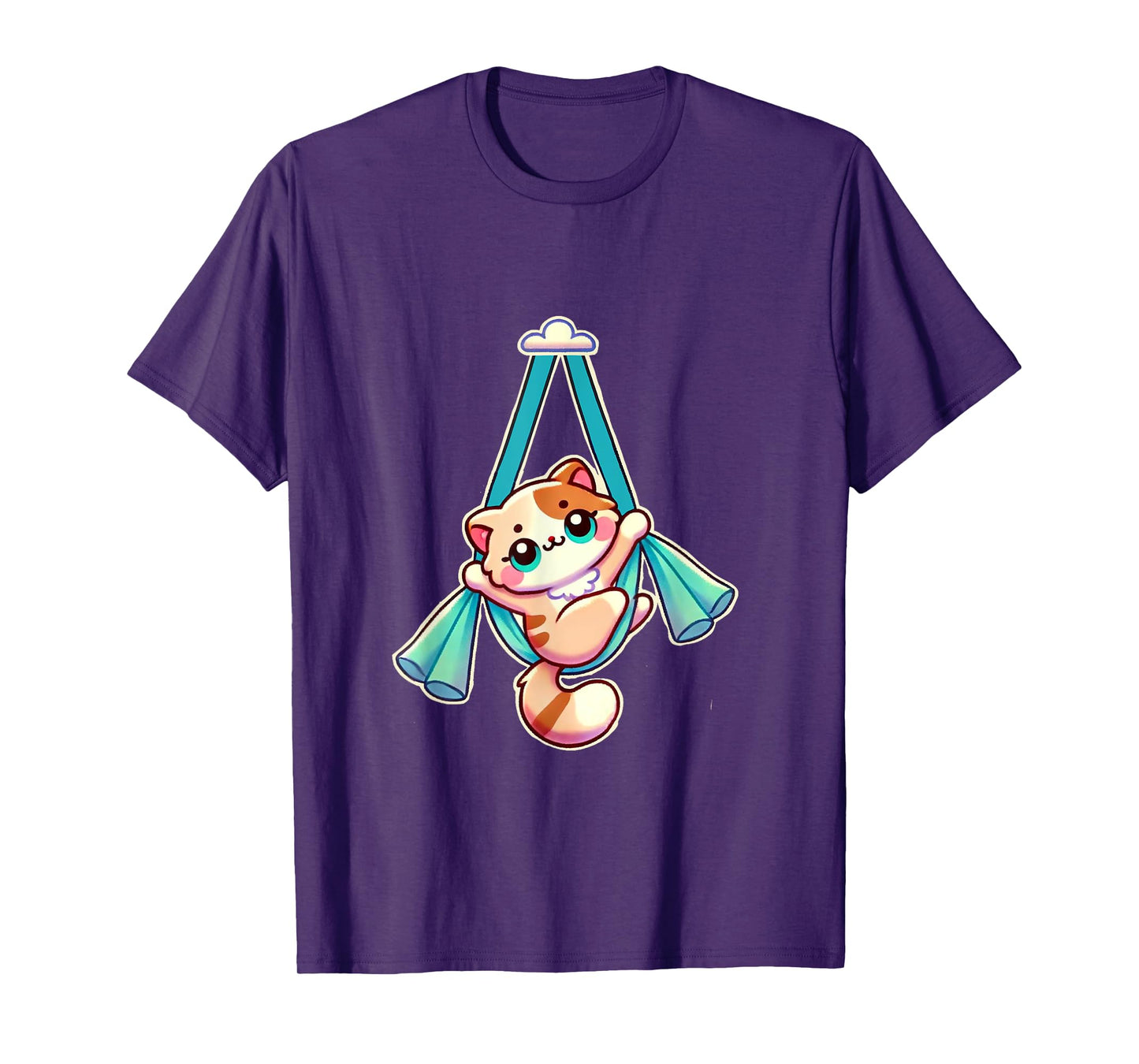 AD Designs Hang In There Aerial Kitty Aerialist Cat Silks T-Shirt
