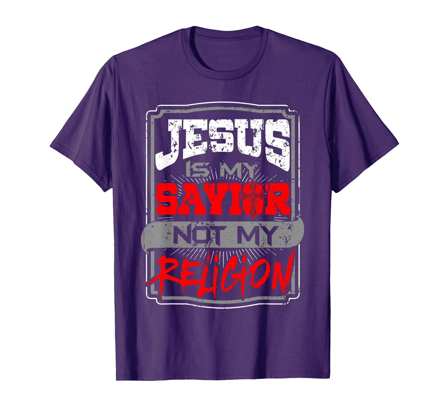 Christian T Shirt Jesus Is My Savior Not My Religion T-Shirt