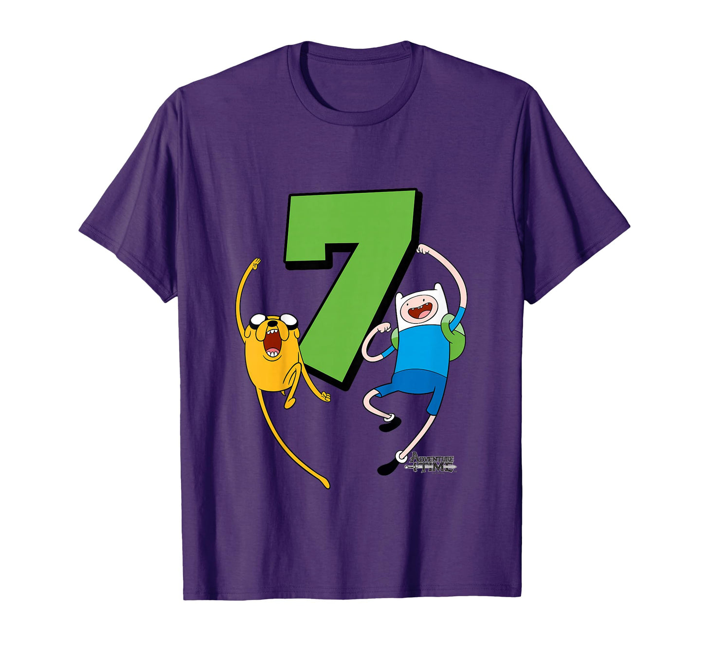 Kids Adventure Time Finn and Jake 7th Birthday T-Shirt
