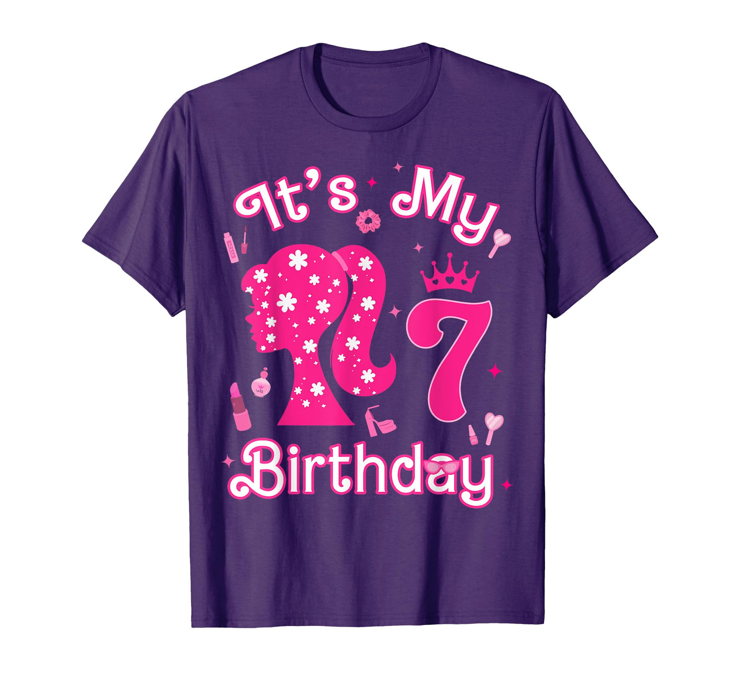 Kids 7Th Birthday Girl Doll 7 Years Old Birthday Girl Party T-Shirt