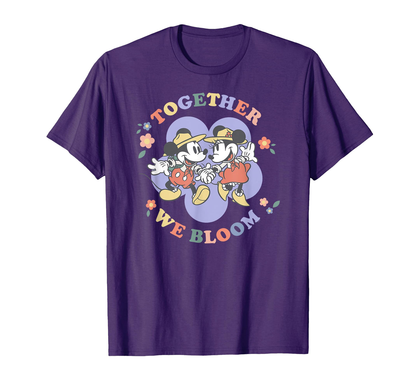 Disney Mickey and Minnie Mouse Together We Bloom Springtime T-Shirt