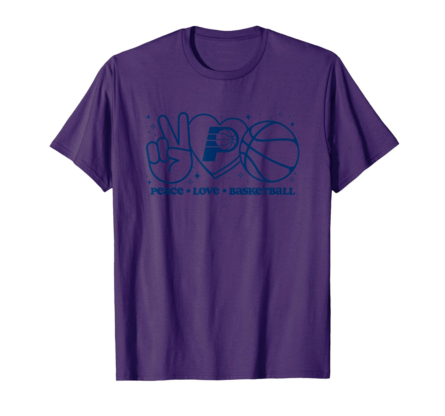NBA Indiana Pacers Peace Love Basketball T-Shirt