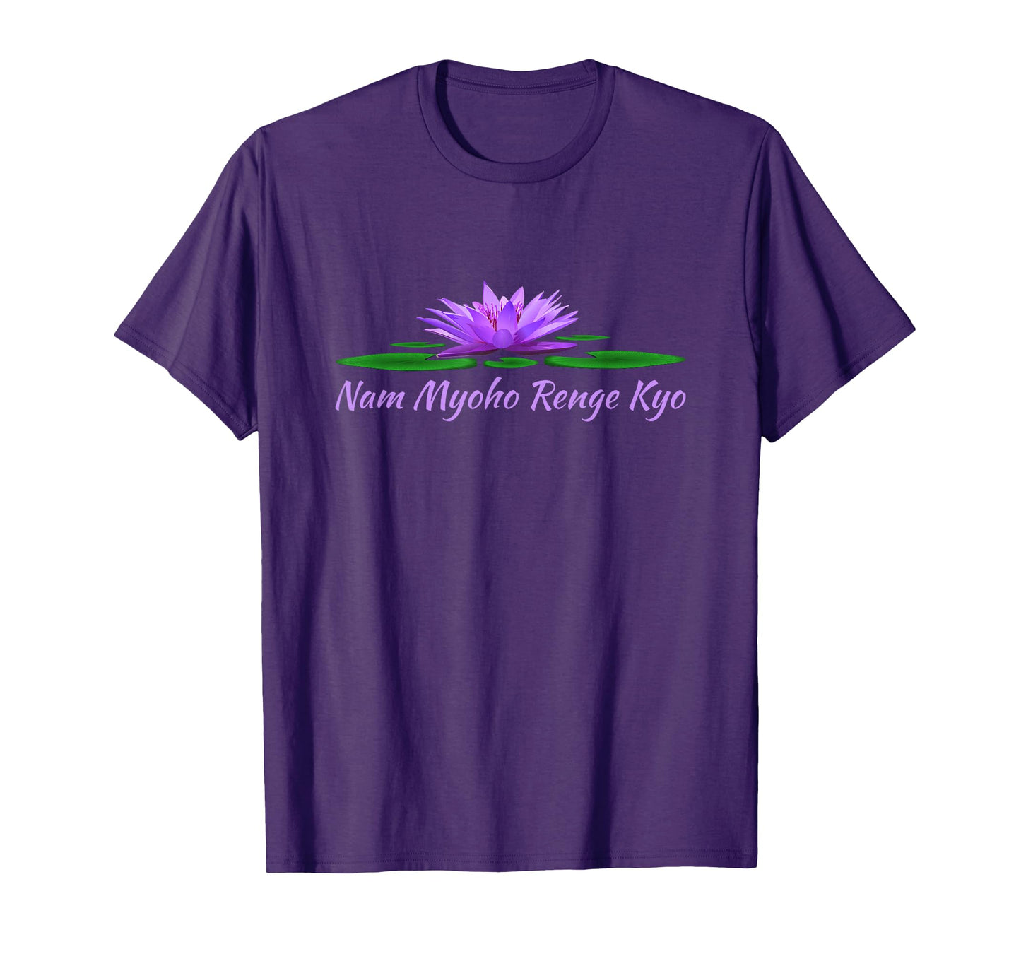 Nam Myoho Renge Kyo Japanese Buddhist Mantra Lotus Flower T-Shirt